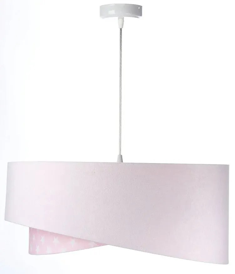 Różowa lampa wisząca welurowa F4-Z24