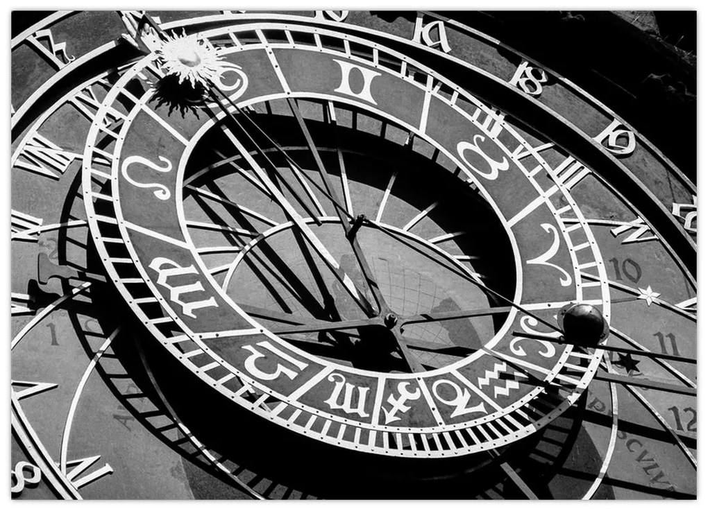 Obraz - Zegar astronomiczny, Praga, Czechy (70x50 cm)