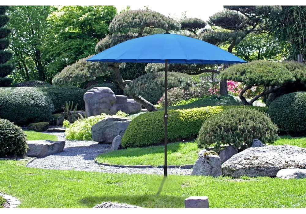 Niebieski parasol ogrodowy ø 255 cm – Garden Pleasure