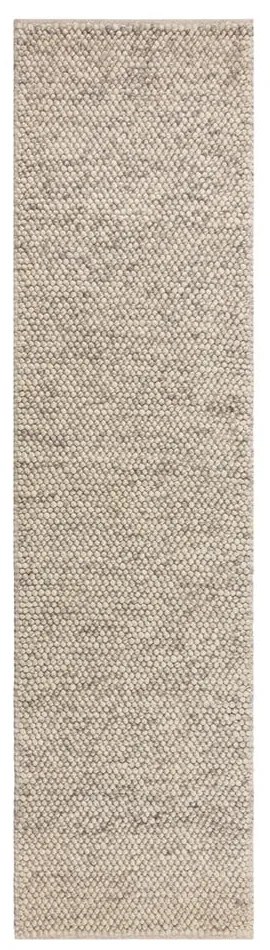 Jasnoszary chodnik z mieszanki wełny tkany ręcznie 60x230 cm Minerals – Flair Rugs