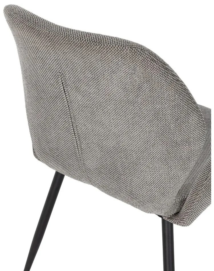 Szare tapicerowane fotele jadalniane zestaw 2 szt. Ansu – Marckeric