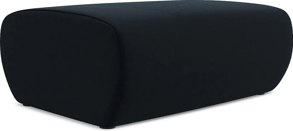 Pufa - z tkaniny welwetowej - królewski niebieski - NANEA