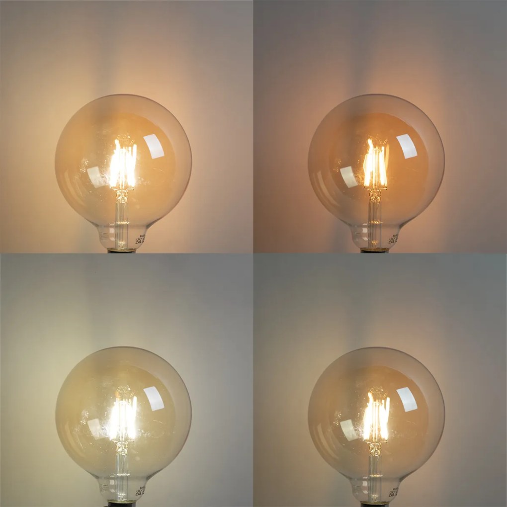 Zestaw 5 inteligentnych żarówek LED E27 G125 Gold 4,9W 470lm 1800-4000K