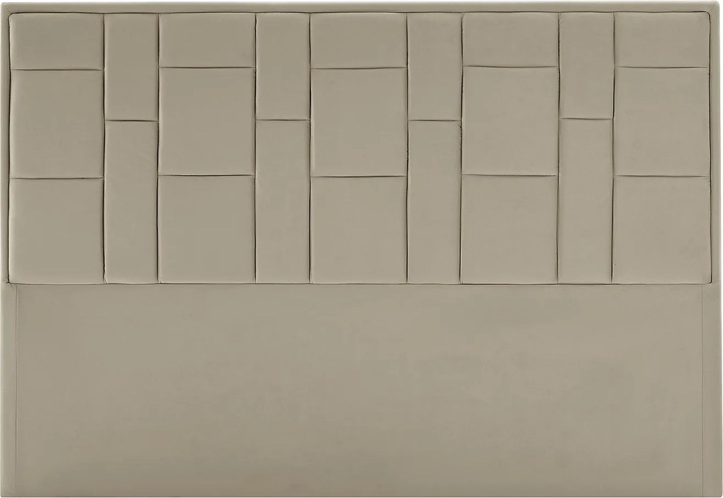 Zagłówek do łóżka 160 cm - Welur - Taupe - HERMINE