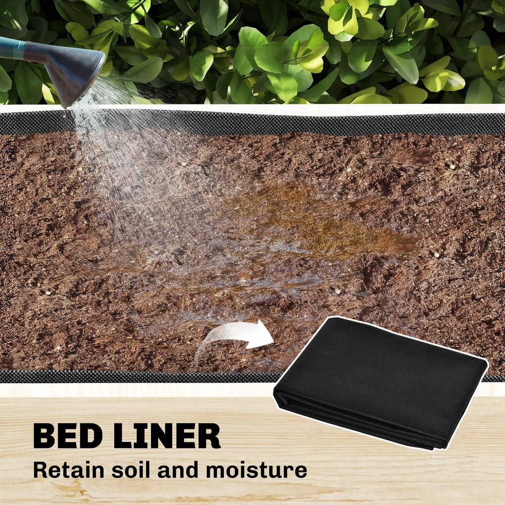 Outsunny Podwyższone grządki z kratką, 2-poziomowe skrzynki na kwiaty, drewno, 108 x 62 x 120 cm | Aosom PL