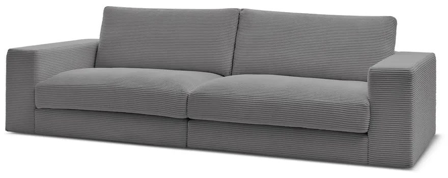 Ciemnoszara sztruksowa sofa 274 cm Leonard – Bobochic Paris