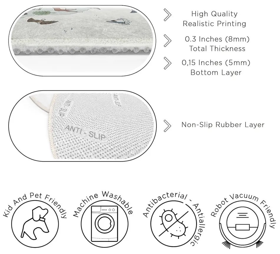 Dziecięcy dywan do zabawy odpowiedni do prania ø150 cm Big World – Mila Home