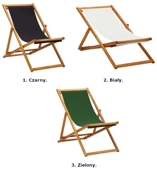 Regulowany leżak w kolorze czarnym - Celesta