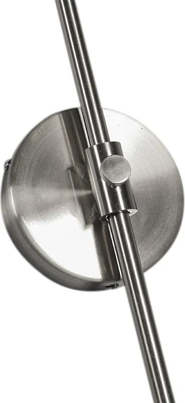 Nowoczesna lampa ścienna ze stali bez klosza - Boog