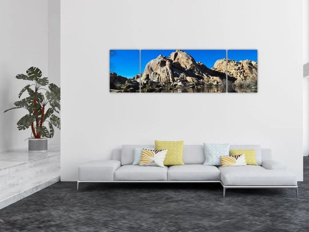 Obraz odbicia skał (170x50 cm)