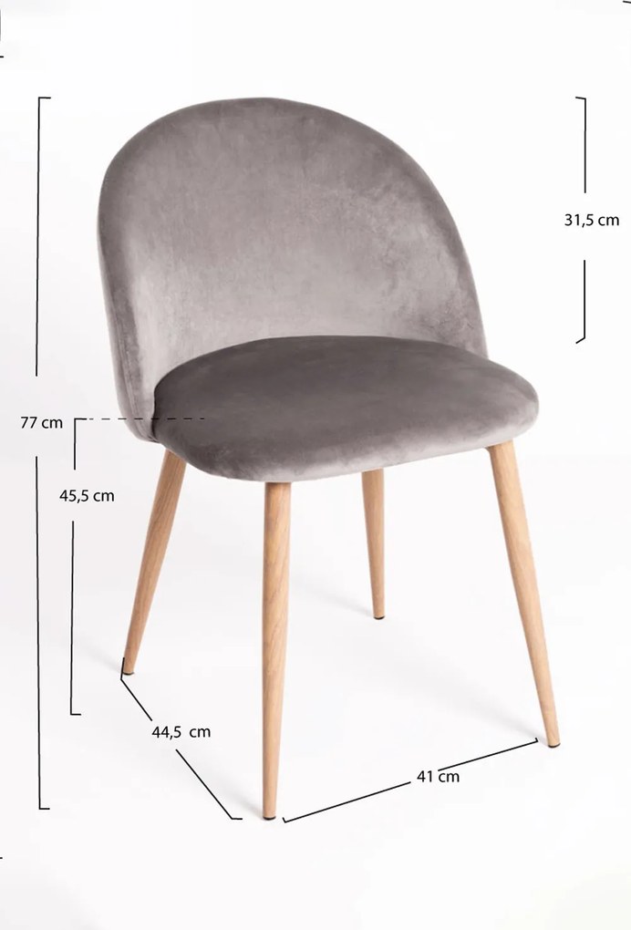 Zestaw 4 Krzese Vint Aksamitne