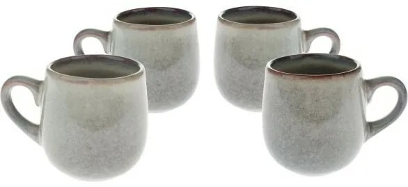 Zestaw 4 ceramicznych kubków Warm 100 ml, szary