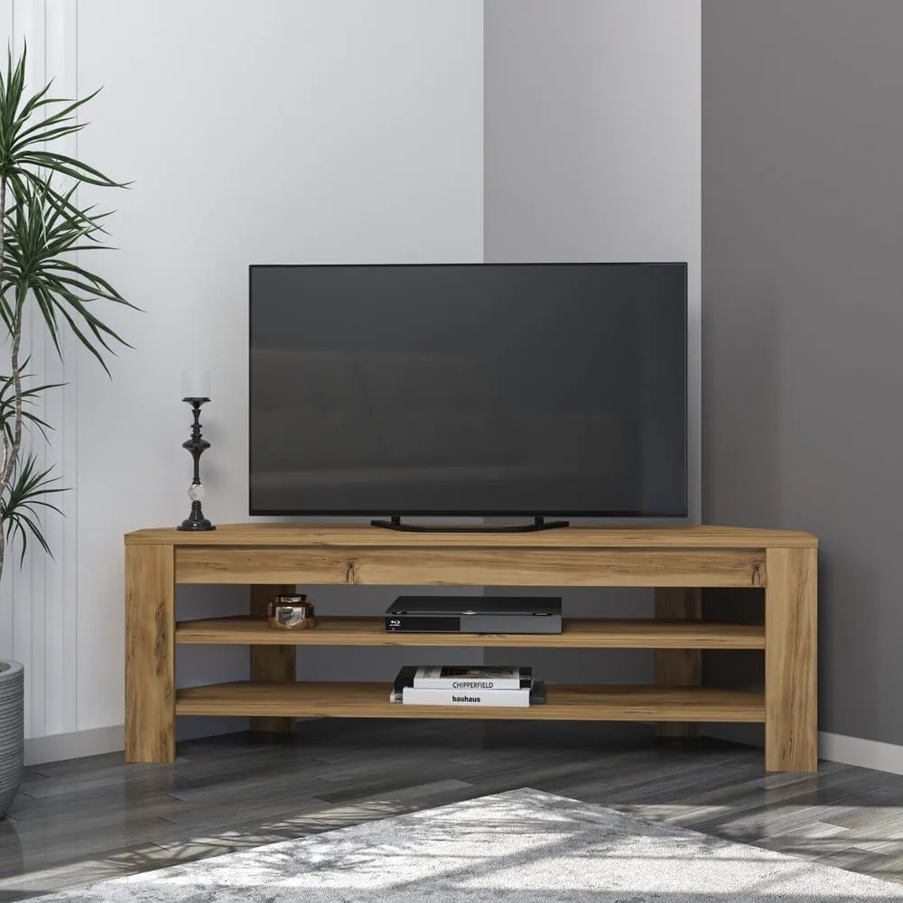 Szafka pod TV w naturalnym kolorze 120x40x30 cm Corner – Kalune Design