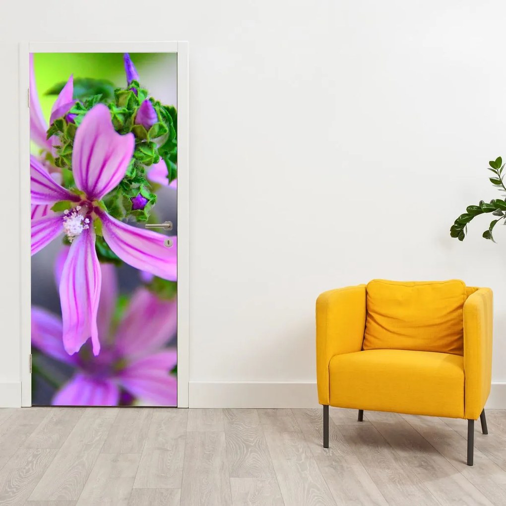 Fototapeta na drzwi - Szczegółowy obraz kwiatu (95x205cm)