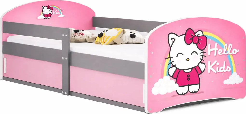 Łóżko dla dziewczynki z materacem sima W2-P30