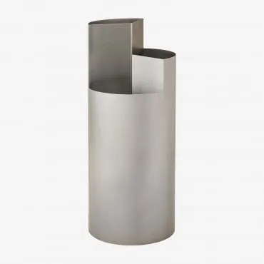 Stojak Na Parasole Ze Stali Giovanni Szczotkowana Szarość - Sklum