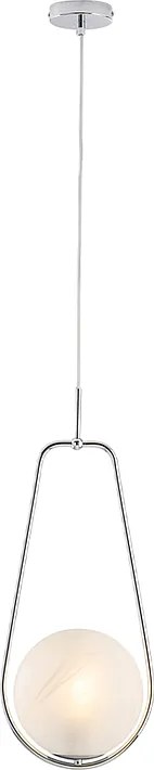 Lampa wisząca Afrodyta z chromowanego żelaza 1 lampa z kulą dm.20 159 Ø24 BL286-S1-CR