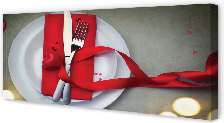 Duży obraz na płótnie Romantyczna Kolacja przy Świecach