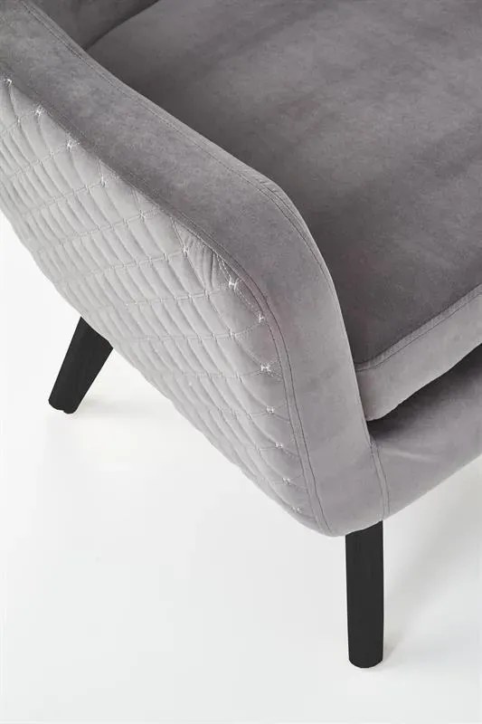 Fotel MARVEL VELVET szary HALMAR