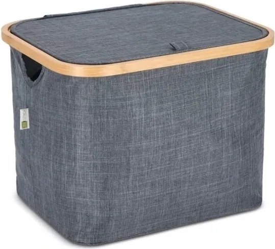 Kosz na pranie NOLVIO 40 L, niebieskoszary