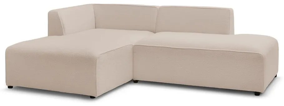 Beżowy narożnik modułowy z materiału bouclé (lewostronny/w kształcie litery L) Megeve – Bobochic Paris