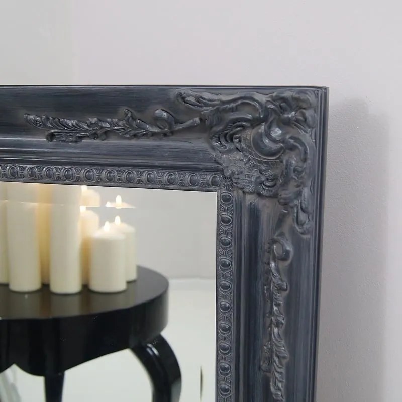 Lustro, drewniana, grafitowa rama 107x76cm