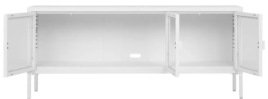 Biała metalowa szafka pod TV 130x55 cm Brisbane – House Nordic