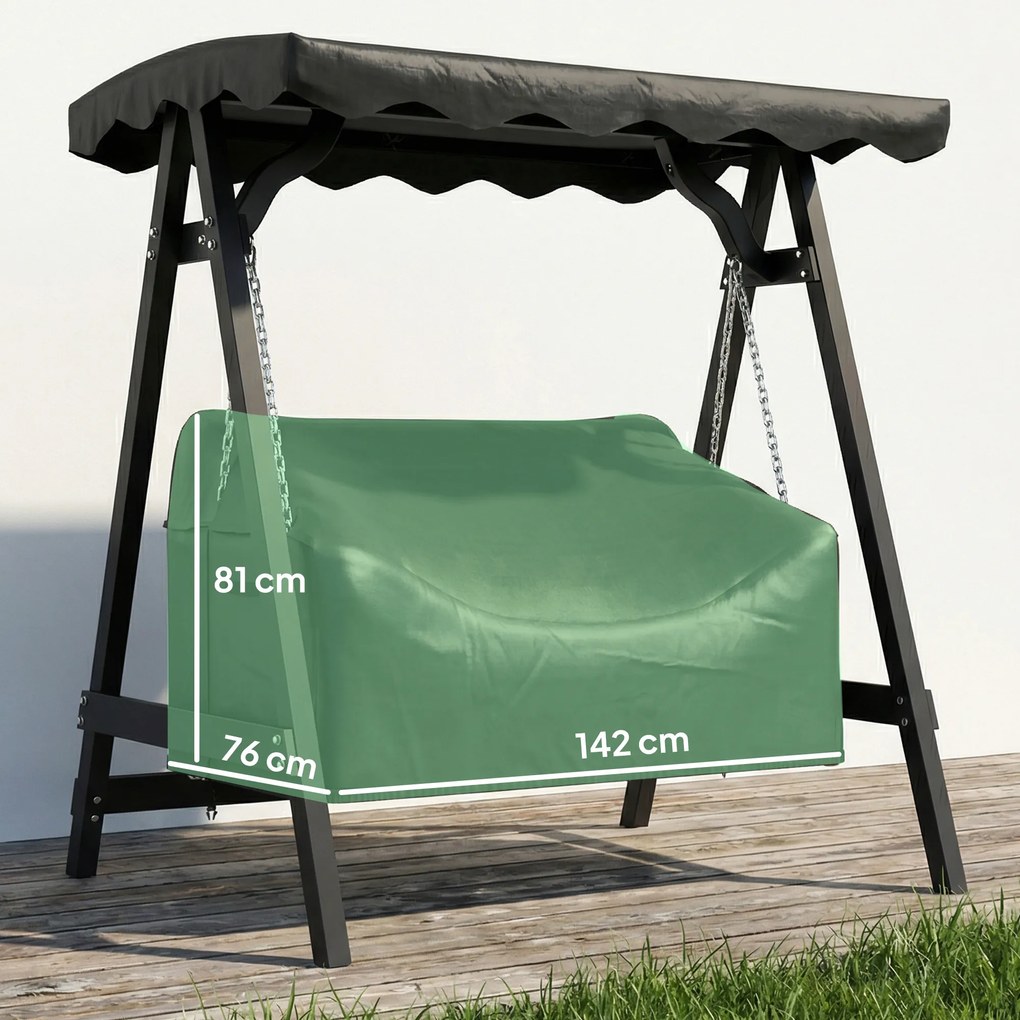 Outsunny Pokrowiec na 2-osobową huśtawkę ogrodową, wodoodporny, wiatroodporny, ochrona UV, materiał Oxford 420D | Aosom PL