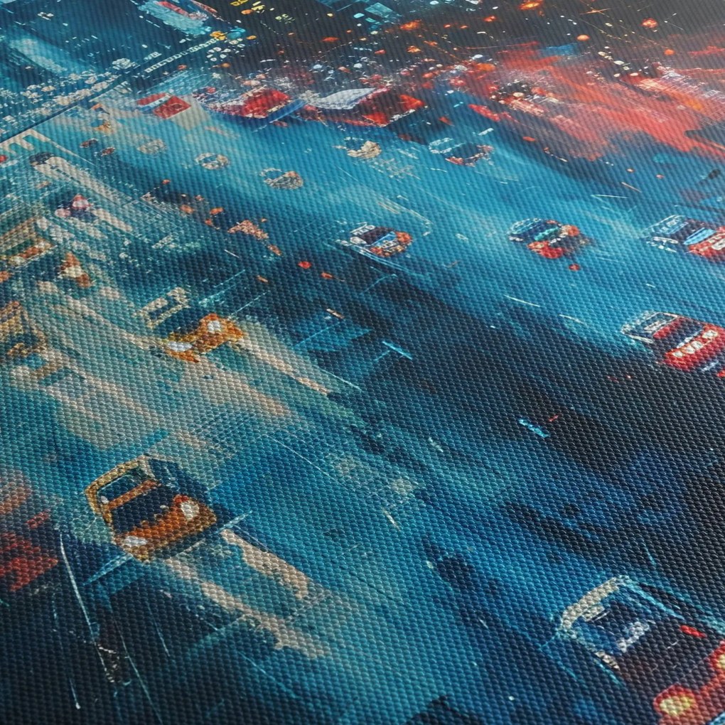 Obraz - Duże miasto, obraz olejny (125x70 cm)
