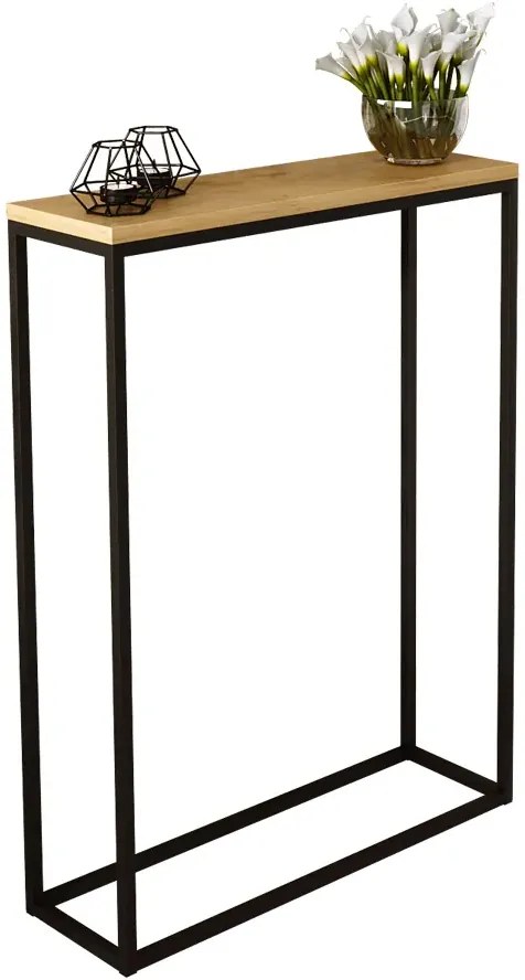 Industrialna konsola czarny + dąb lancelot K0-L38