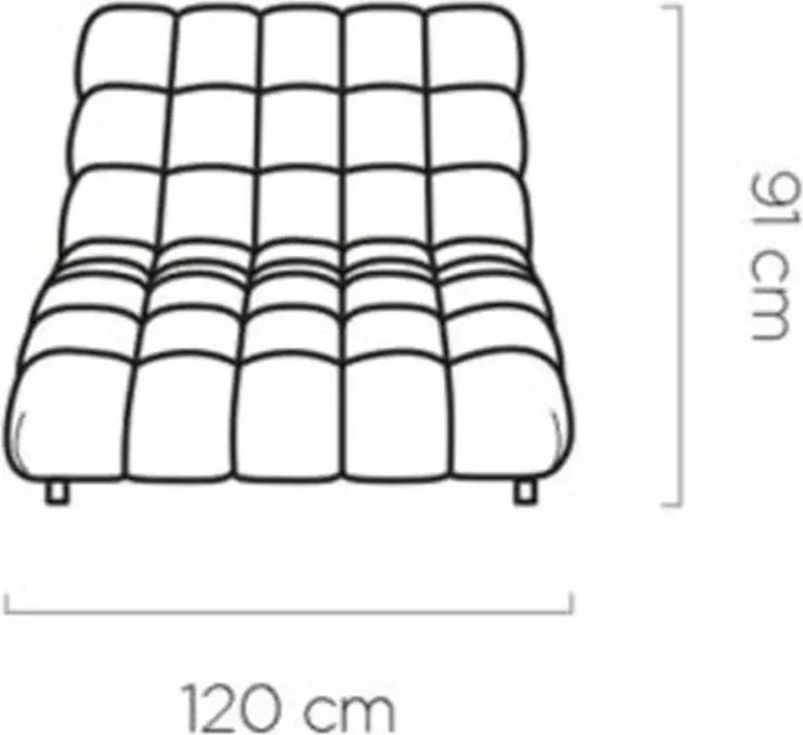 Nowoczesny szezlong pikowany Del 120 chesterfield do salonu