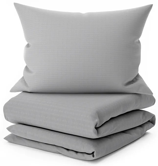 PrzytulneMieszkanie.pl PrzytulneMieszkanie.pl Krepa pościel STANDO szare Rozmiar pościeli: 2 szt 70 x 90 cm | 200 x 220 cm