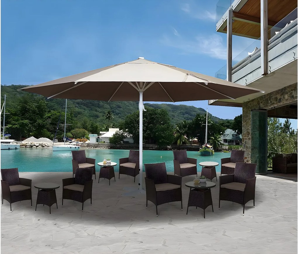 Parasol Carpi,  kremowo-beżowy bez podstawy