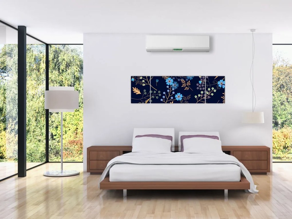Obraz - Jesienne kwiaty (170x50 cm)