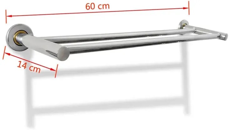 Nowoczesny wieszak łazienkowy ze stali nierdzewnej Vincent 3XF0-A29
