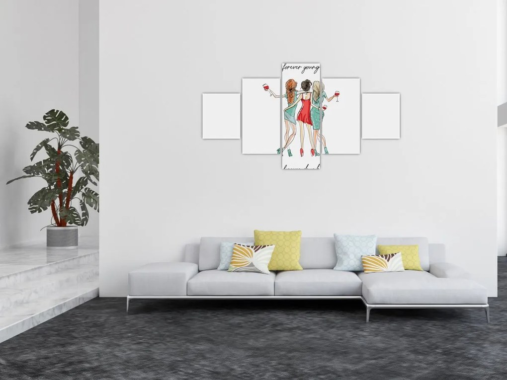Obraz - Wiecznie młody, wiecznie pijany (125x70 cm)