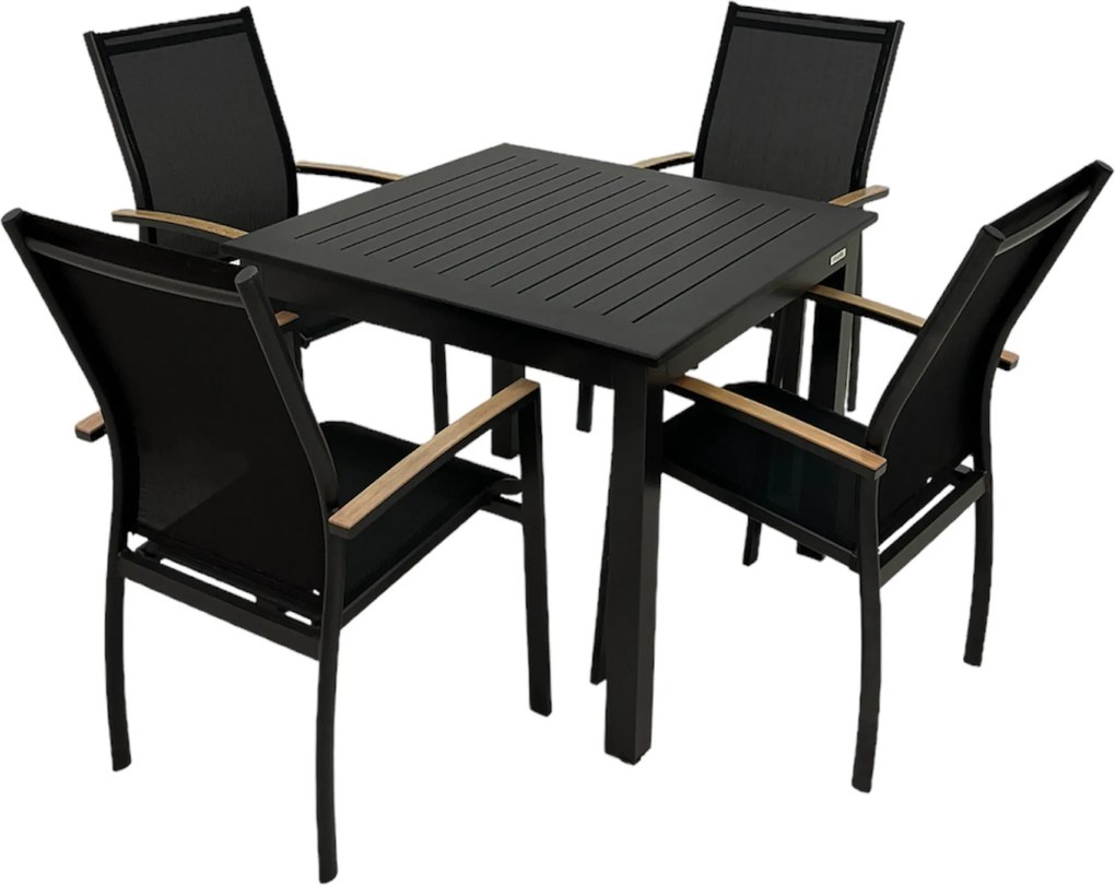 Doppler EXPERT WOOD ogrodowy zestaw mebli 4+1 antracyt