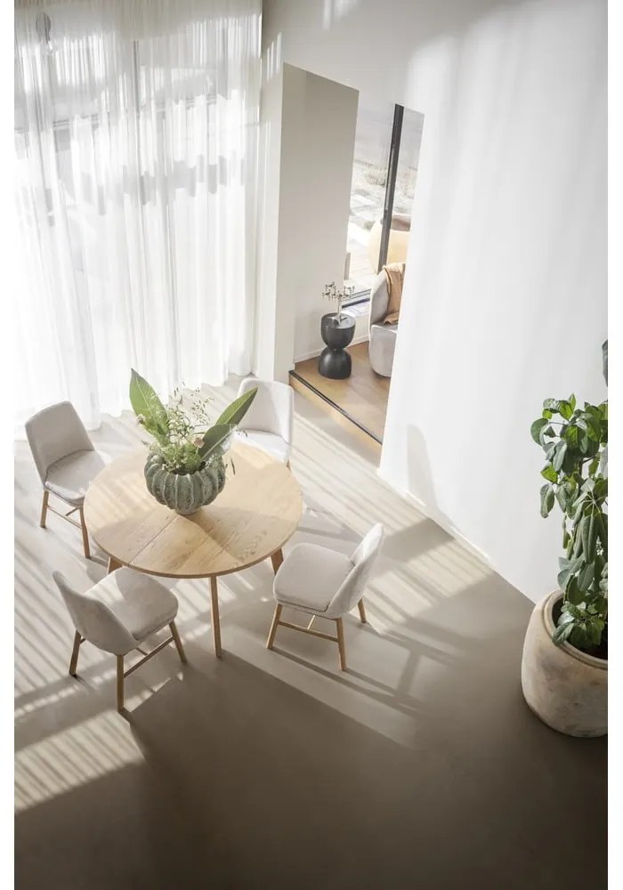 Okrągły rozkładany stół w dekorze dębu ø 130 cm Glenside – Rowico