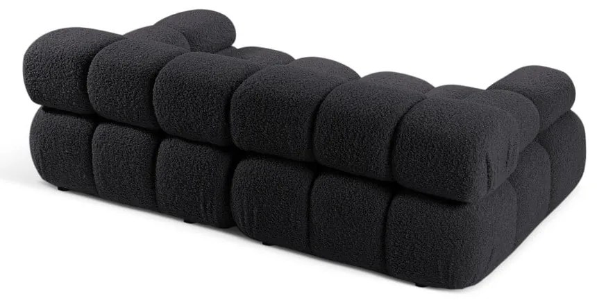 Antracytowa sofa modułowa z materiału bouclé 188 cm Bellis – Micadoni Home