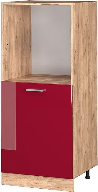 Szafka kuchenna czerwony połysk 60x57x143 r-line
