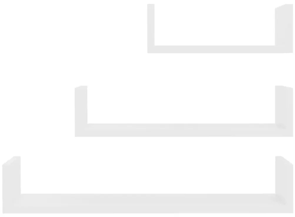 Zestaw Białych Półek Ściennych R8-D55