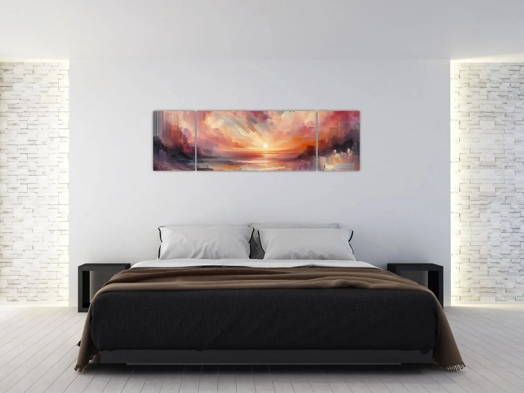 Obraz - Malowane zorze (170x50 cm)