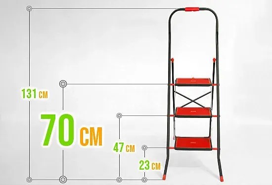 3-stopniowa drabinka domowa C2-S70