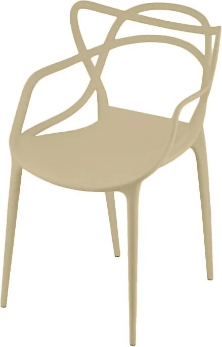PROMOCJA Beżowe plastikowe krzesło KATO II. jakość
