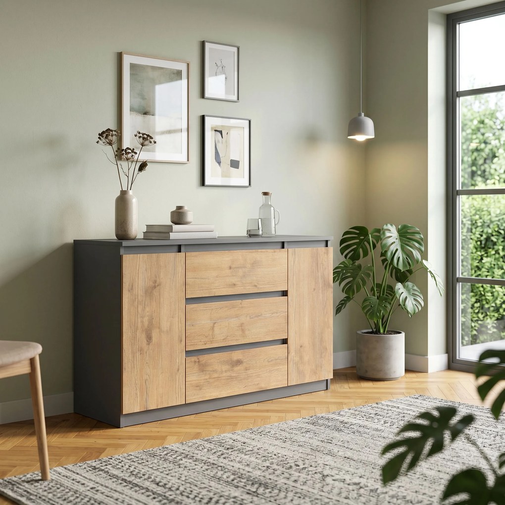 Komoda NUDO 120 cm do Salonu Sypialni Antracyt