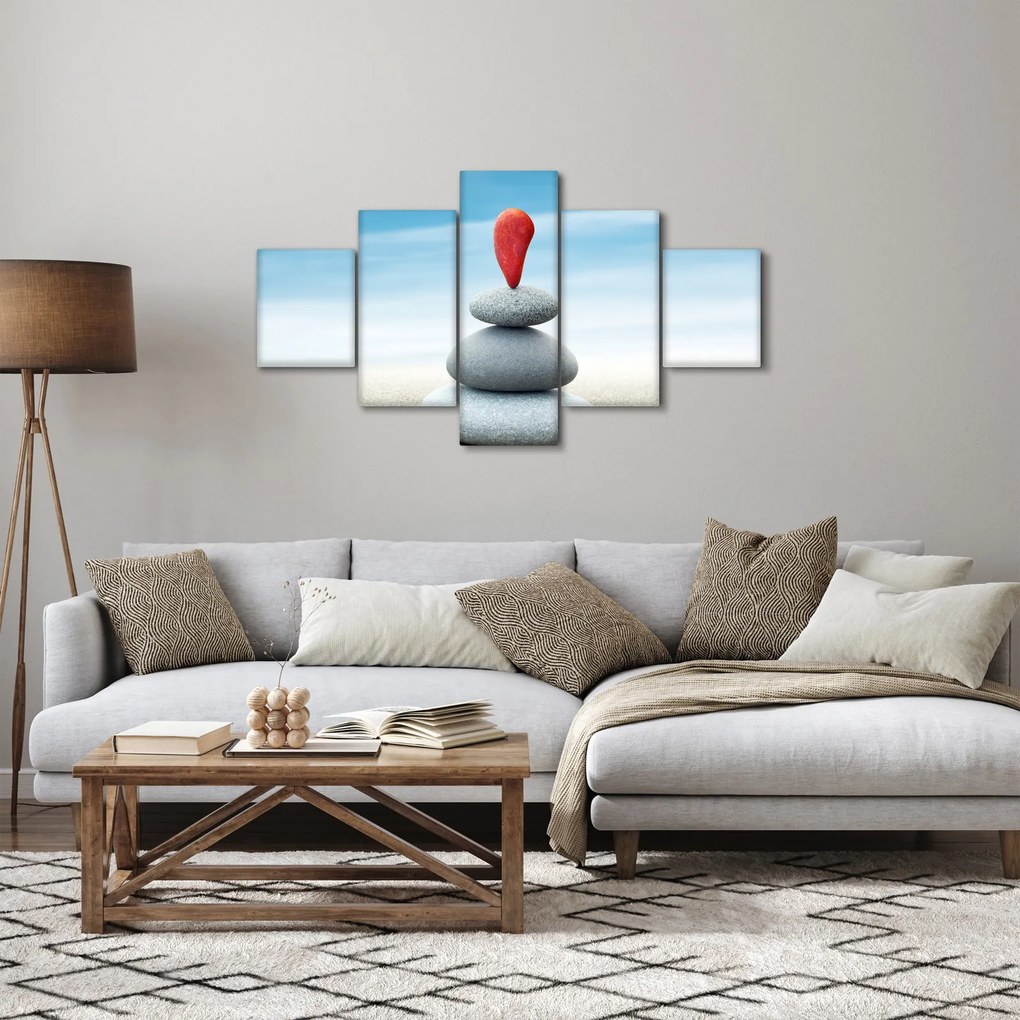 Obraz - Równowaga z kamieniami (125x70 cm)