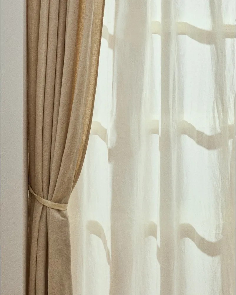Beżowa bawełniana zasłona 140x270 cm Nolira – Kave Home