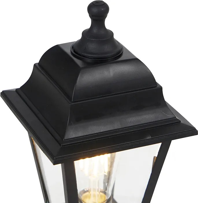Klasyczny słup ogrodowy czarny 44 cm IP44 - Capital