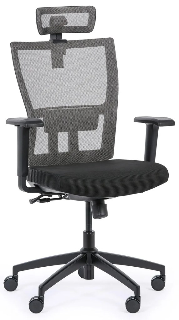 Krzesło biurowe AM, czarny/szary