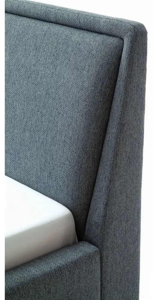 Zielone/niebieskie tapicerowane łóżko dwuosobowe bez stelaża 160x200 cm Frieda – Meise Möbel